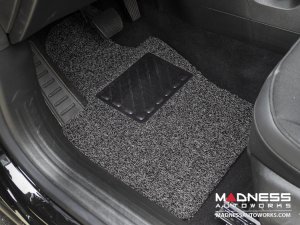 Jeep Renegade All Weather Floor Mats - Front + Rear - Rubber Woven Carpet - Black + Grey Jeep Renegade All Weather Floor Mats - Front + Rear - Rubber Woven Carpet - Black + Grey